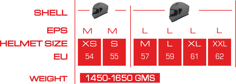 STELLAR BOLT-Size-Chart