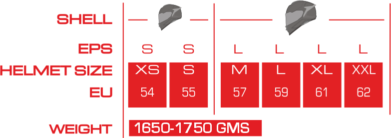 TITAN SLICK-Size-Chart