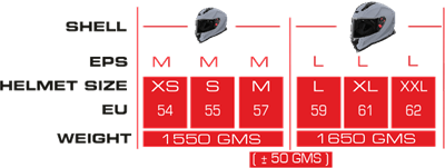 NOVA SUPER-Size-Chart