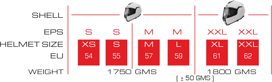 CYGNUS SOLID-Size-Chart